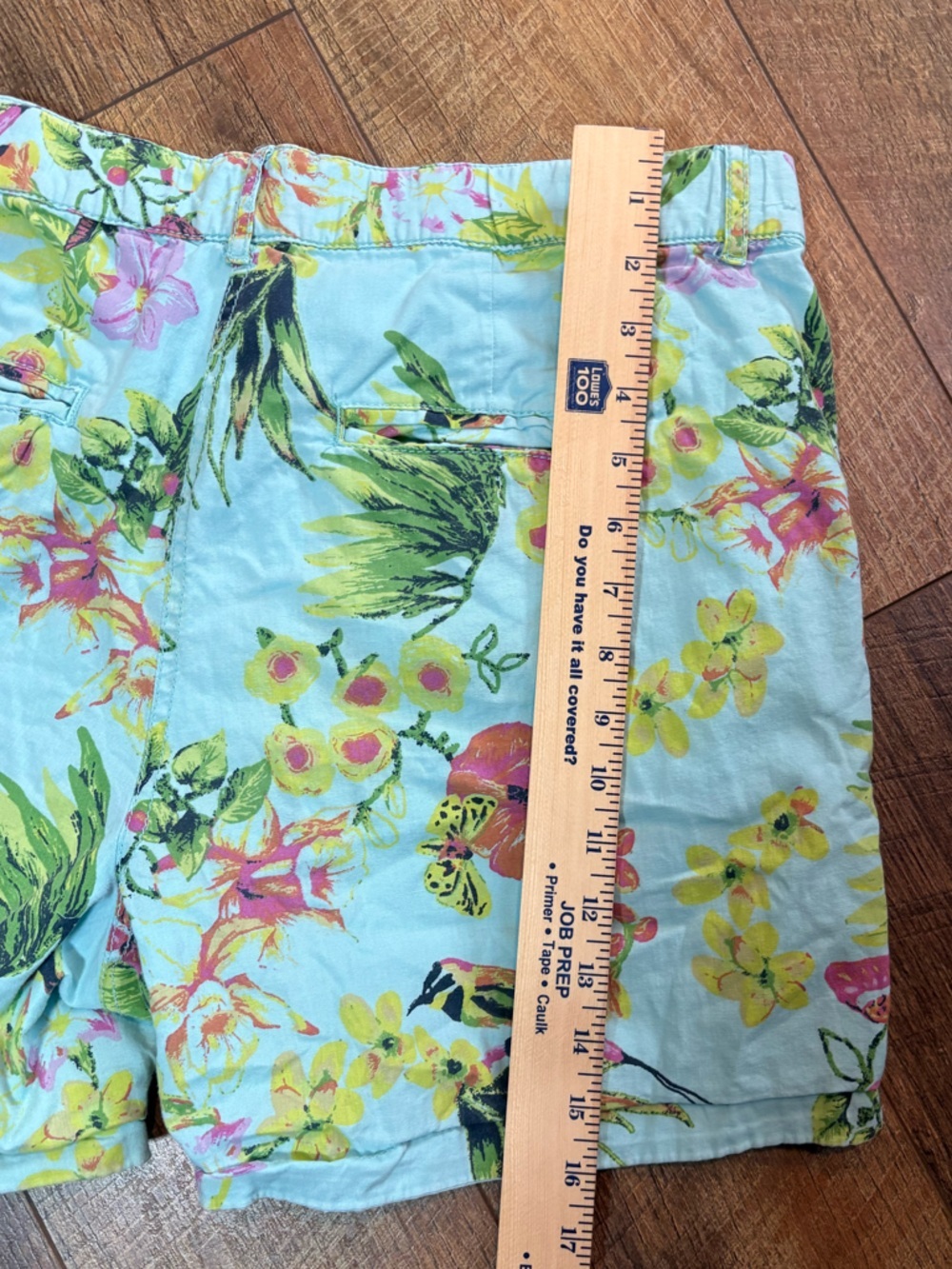 Tailor Vintage Reversible Tropical Shorts Mens L Blue Floral Resort Vacation - Picture 5 of 11